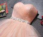 Tulle Ruffles Pink Homecoming Dress Sweetheart Short Hoco Dresses