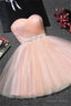 Tulle Ruffles Pink Homecoming Dress Sweetheart Short Hoco Dresses