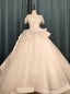 Tulle Sequins Off the Shoulder Beading Wedding Dresses With Long Train