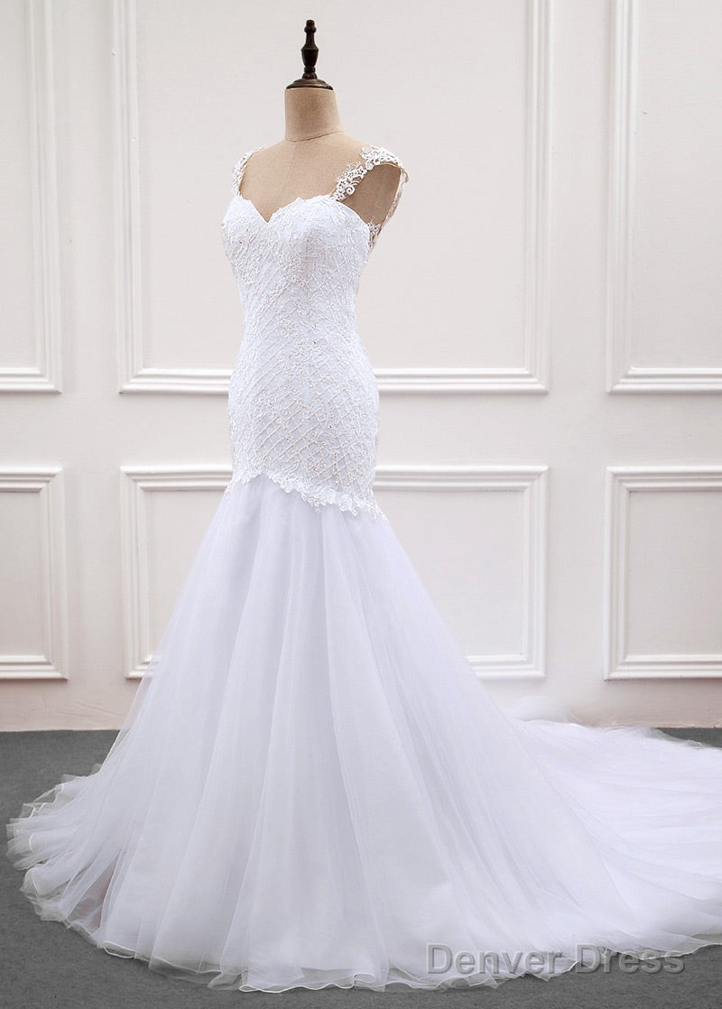 Tulle Trumpet/Mermaid Sweep Train Wedding Dresses Secondary image