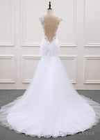 Tulle Trumpet/Mermaid Sweep Train Wedding Dresses