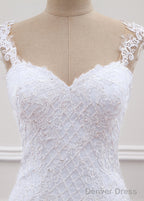 Tulle Trumpet Mermaid Sweep Train Wedding Dresses