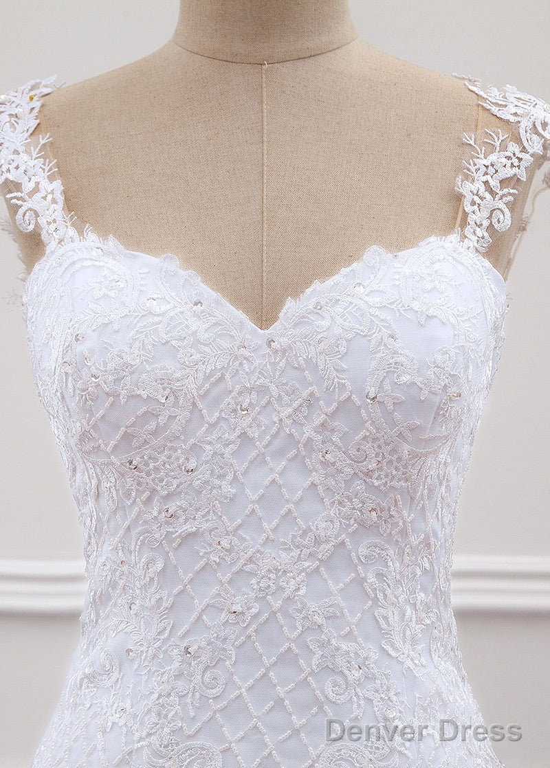 Tulle Trumpet Mermaid Sweep Train Wedding Dresses