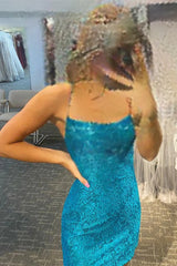 turquoise lace tight homecoming dress