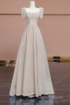 Unique Ball Gowns Strapless Short Sleeves Long Wedding Dresses
