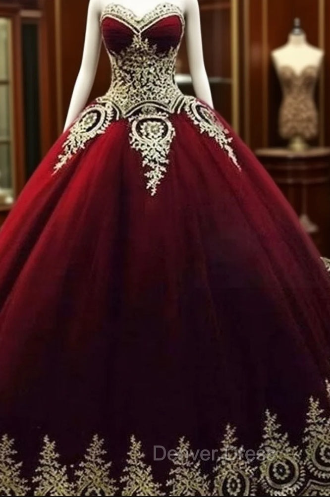 Unique Burgundy Lace Long Prom Gown, Bugrundy Evening Dresses Main image