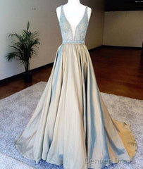 Unique Sequin Long Prom Dress, Sequin Evening Dress