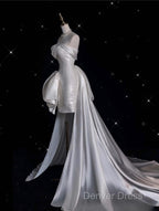 Unique Sheath Strapless Sequin Short White Wedding Dresses Brides Dresses