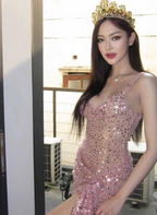 Unique Sheath Straps Sequin Lilac Prom Tight Homecoming Dress 8Th Grad Dance Graduation Dress Short Hoco Dresses