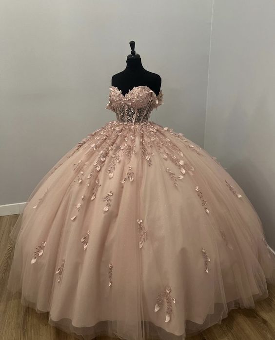 Unique Sleeveless Light Pink Ball Gowns Prom Dresses Main image