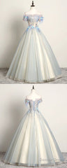 Unique Sweetheart Long Off Shoulder Party Dress, Lace Prom Dress