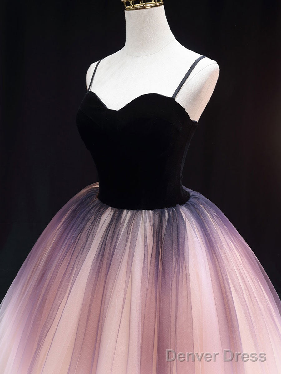 Unique Sweetheart Neck Tulle Long Prom Dress