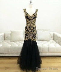 Unique V Neck Sequin Mermaid Long Prom Dress, Formal Dress