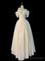 Unique White Satin Off the Shoulder Pleats Wedding Dresses