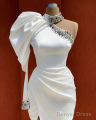 Unique White Short Homecoming Dress