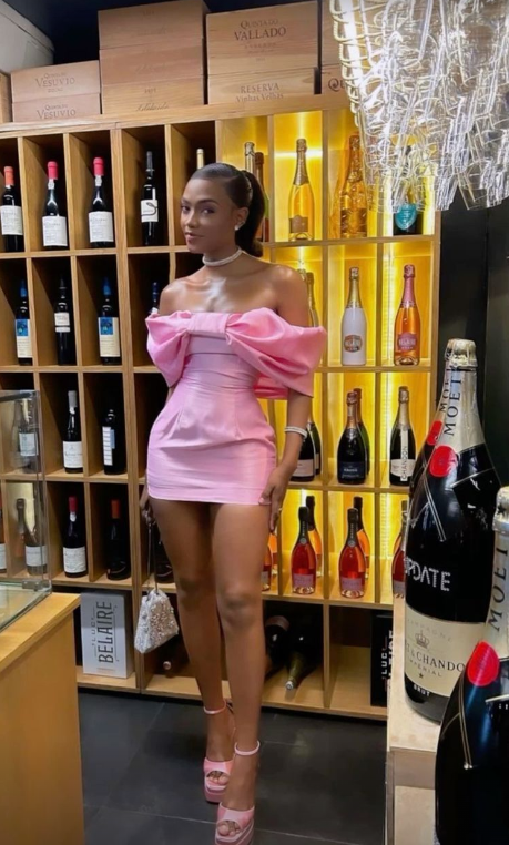Trendy Pink Off The Shoulder Short Prom Dress,Homecoming Dresses