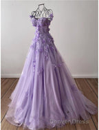 A Line Prom Dress Elegant Dresses Prom Sweep Brush Train Sleeveless Sweetheart Tulle with Pleats Sequin Appliques