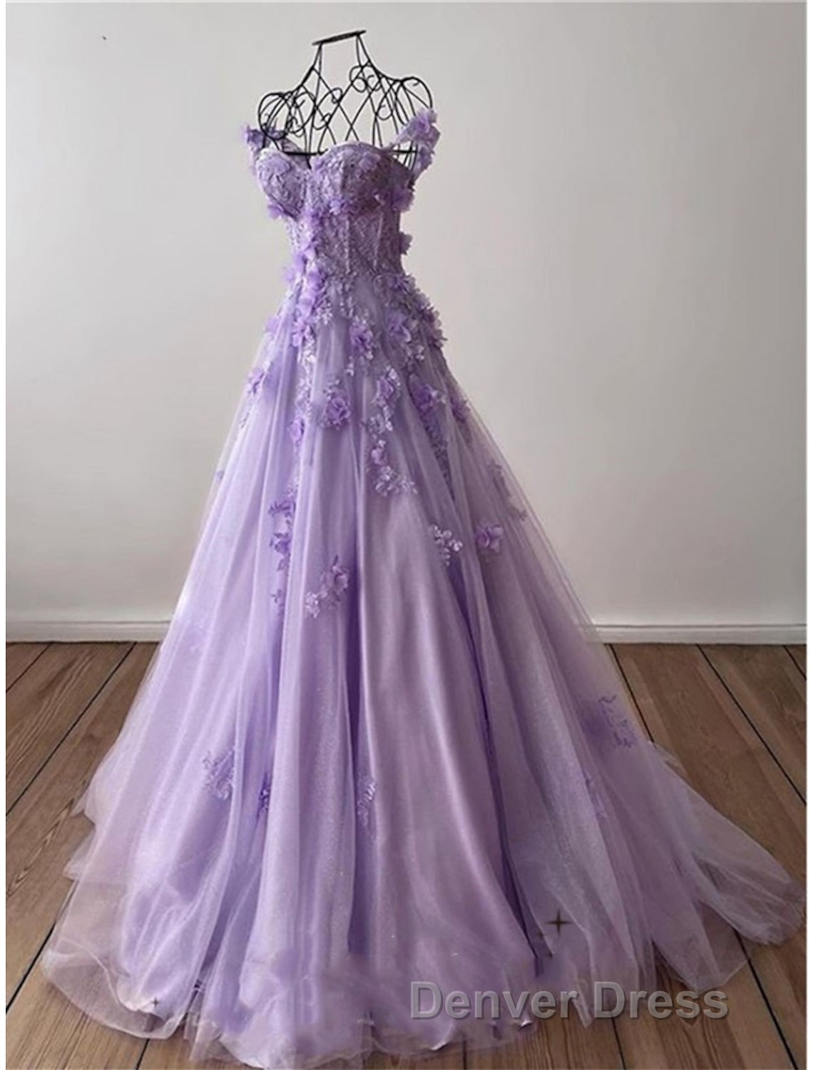 A Line Prom Dress Elegant Dresses Prom Sweep Brush Train Sleeveless Sweetheart Tulle with Pleats Sequin Appliques
