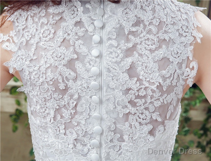 V Neck A Line Wedding Dresses