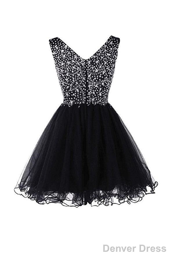 V Neck Beads Chiffon Homecoming Dress Short Prom Dresses Secondary image