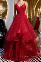 V Neck Burgundy Prom Dress, Wine Red V Neck Prom Dresses