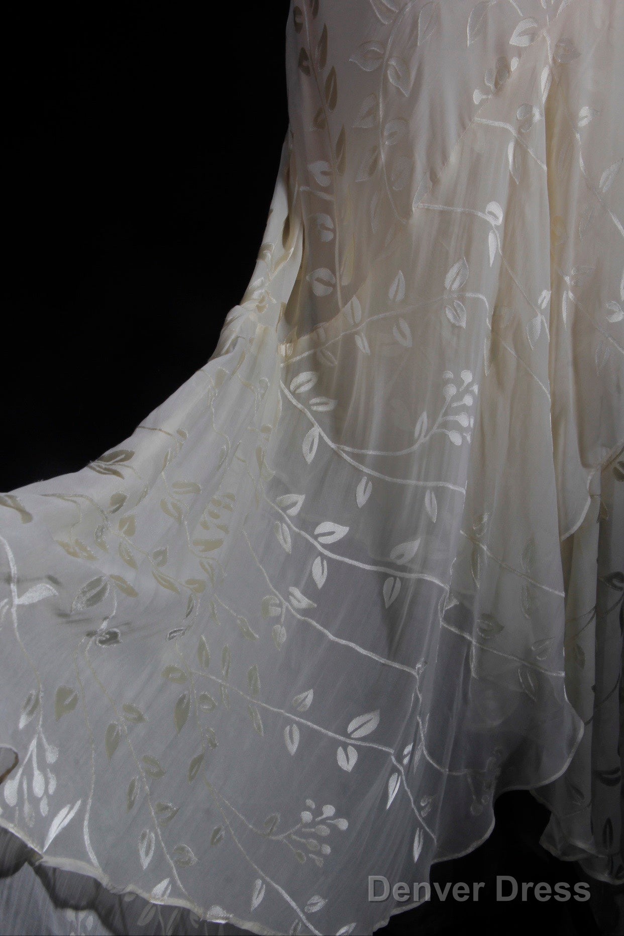 V-Neck Chiffon Beaded Long Prom Dress Simple Mermaid Wedding Dress