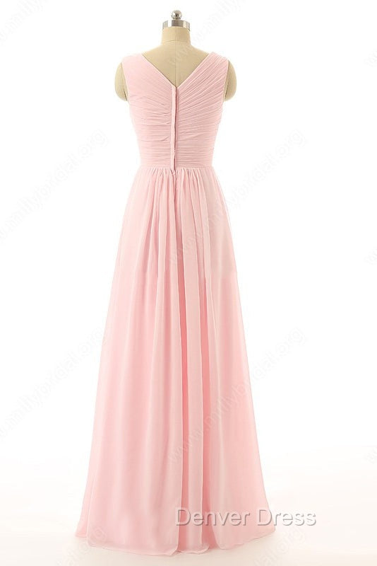 V-Neck Chiffon With Flower(S) Bridesmaid Dresses Secondary image