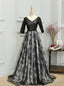 V Neck Half Sleeve Lace Prom Dresses
