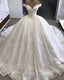 V Neck Off The Shoulder Ball Gowns Wedding Lace Dresses