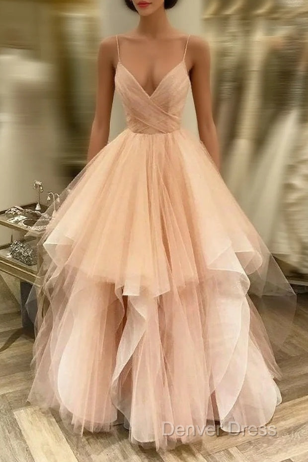 V Neck Organza Ruffles Princess Wedding Gown Sexy Main image