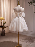 V Neck Short Champagne Beaded Prom Dress, Short Champagne Beaded Prom Homecoming Dresses