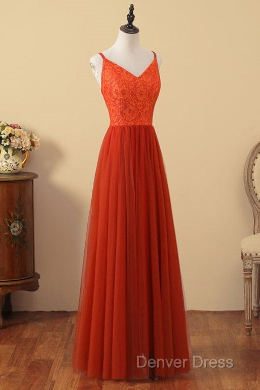 V Neck Sienna Lace Top Bridesmaid Dresses