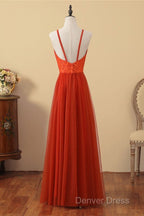 V Neck Sienna Lace Top Bridesmaid Dresses