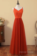 V Neck Sienna Lace Top Bridesmaid Dresses