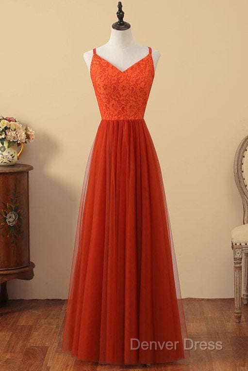 V Neck Sienna Lace Top Bridesmaid Dresses