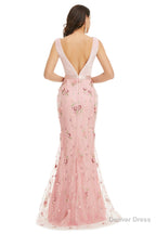 Velvet Mermaid Prom Dresses Lace 3D Flowers