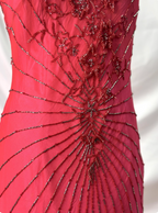 Vibrant Mermaid Thin Strap V-Neck Beaded Chiffon Long Prom Dresses Evening Dresses