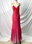Vibrant Mermaid Thin Strap V-Neck Beaded Chiffon Long Prom Dresses Evening Dresses
