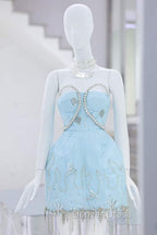 Vintage A Line Blue Homecoming Dresses 18Th Birthday Outfits