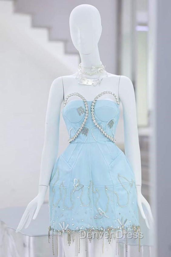 Vintage A Line Blue Homecoming Dresses 18Th Birthday Outfits