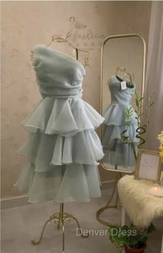 Vintage A Line One Shoulder Homecoming Dresses 18Th Birthday Outfits