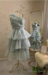 Vintage A-Line One Shoulder Homecoming Dress 18Th Birthday Outfits