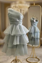 Vintage A Line One Shoulder Homecoming Dresses 18Th Birthday Outfits