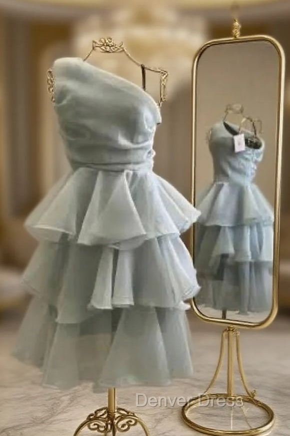 Vintage A Line One Shoulder Homecoming Dresses 18Th Birthday Outfits