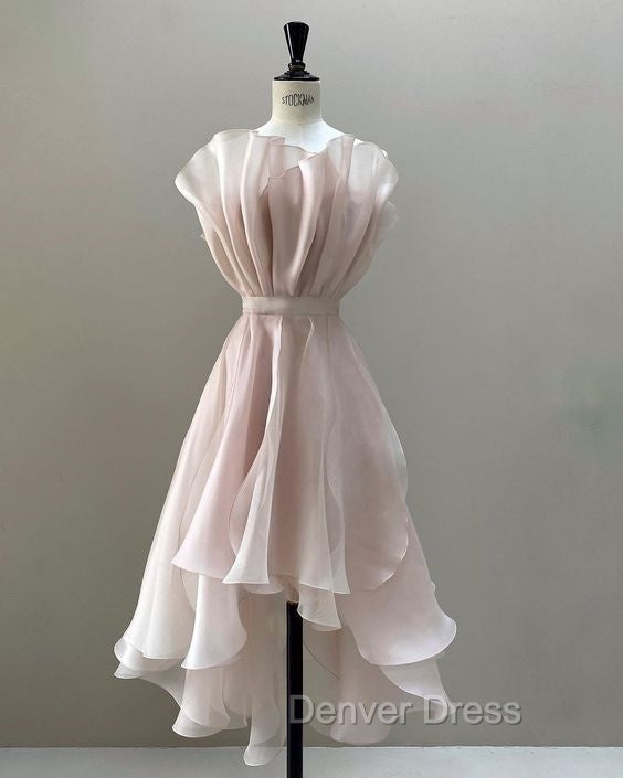 Vintage A Line Organza Pink Homecoming Dresses 18Th Birthday Outfits Secondary image