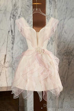 Vintage A Line Pink Homecoming Dresses 18Th Birthday Outfits