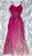 Vintage A Line Spaghetti Strap Exquisite Beaded Ombre Chiffon Prom Dress Wedding Guest Dresses