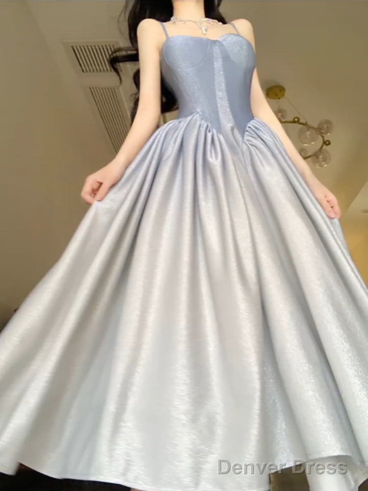 Vintage A Line Spaghetti Straps Long Birthday Dress Prom Dresses Birthday Outfits Main image