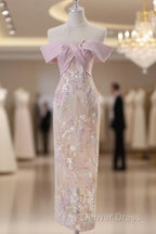 Vintage A Line Strapless Prom Dress Pink Prom Dresses