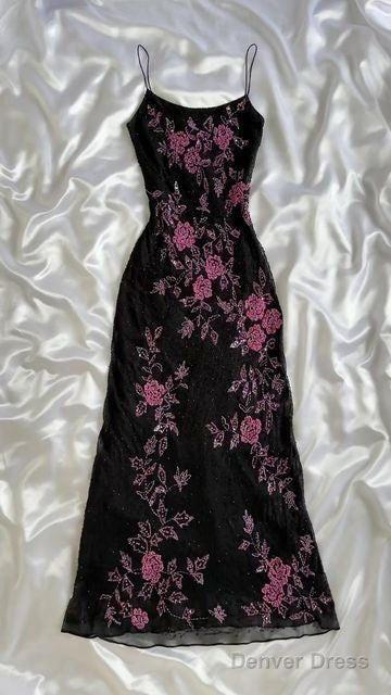 Vintage A Line Straps Black Lace Prom Dresses 22Th Birthday Outfit Main image